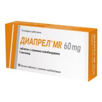 Диапрел MR 60мг №56 таблетки с модифицированным высвобождением (Гликлазид)